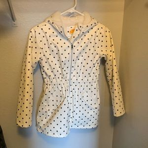 Little girl white raincoat 10Y